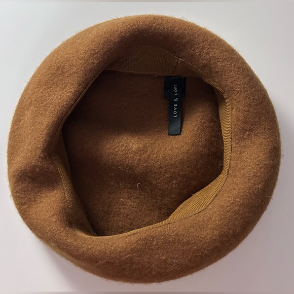 Love & Lore caramel wool beret - Picture 2 of 3